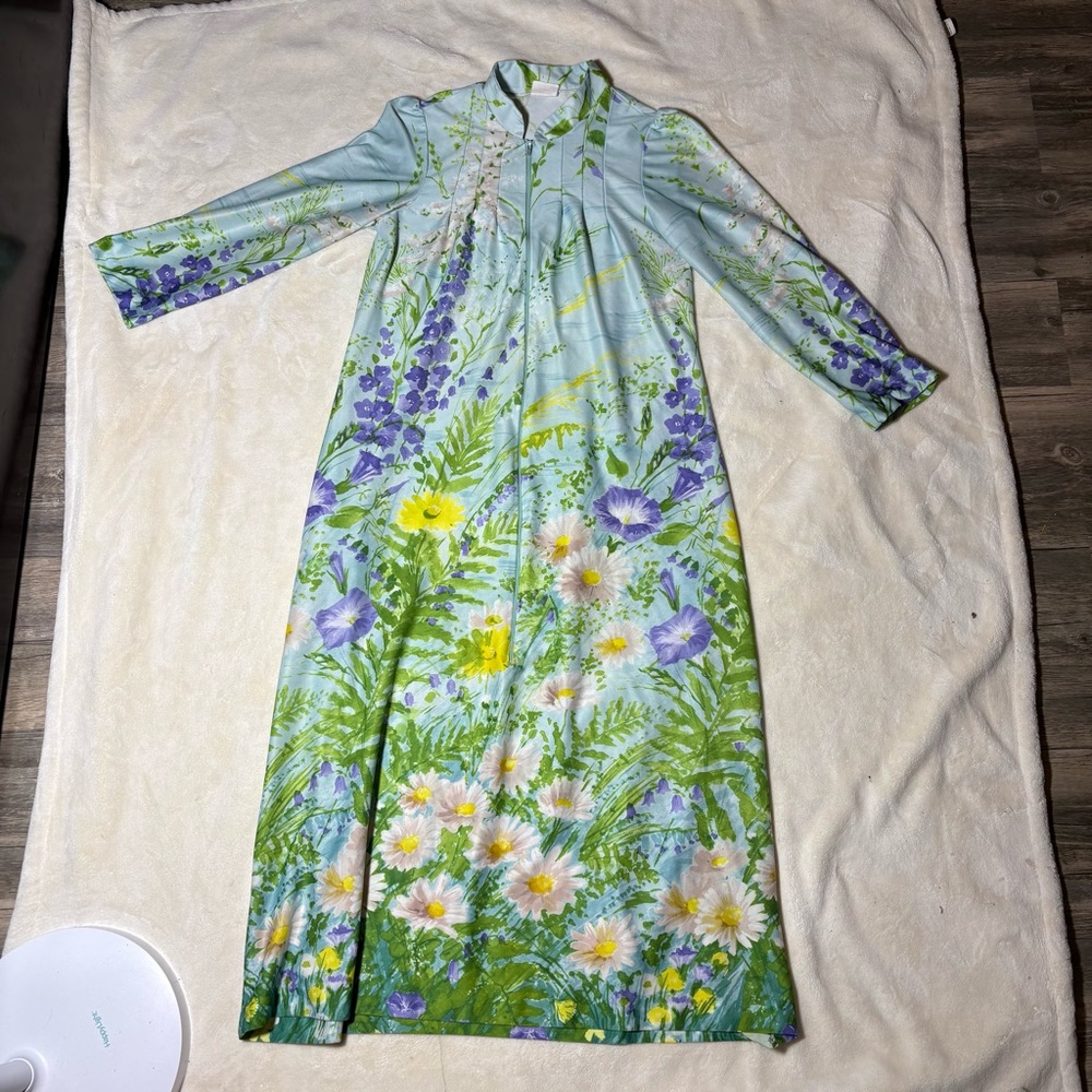70s Floral Painted Dress